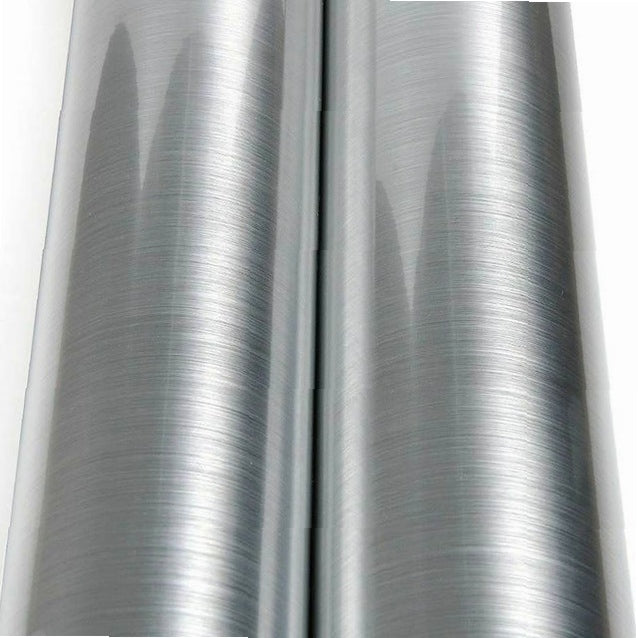 2/4m PVC Vinyl Stainless Steel Self adhesive Wallpaper for Kitchen Appliance Peel and Sticker Shelf Liner Adhesive Contact Paper