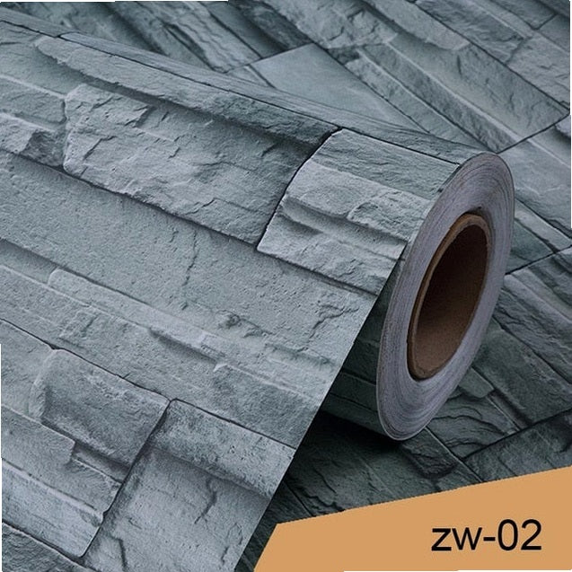 0.4x3M Modern 3D Wallpaper Vinyl Brick Pattern Bathroom Kitchen Waterproof Home Decor Wall Sticker Wallpapers For Living Room