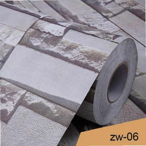 0.4x3M Modern 3D Wallpaper Vinyl Brick Pattern Bathroom Kitchen Waterproof Home Decor Wall Sticker Wallpapers For Living Room