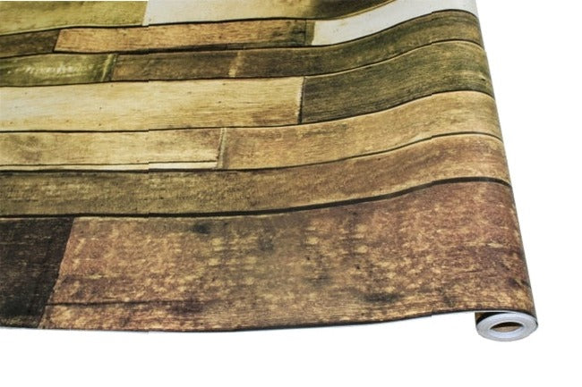 0.45*6m/Roll Vintage Wood 3D self adhesive Wallpaper for walls Rolls Mural Contact paper Living Room Kitchen Bathroom Home Decor