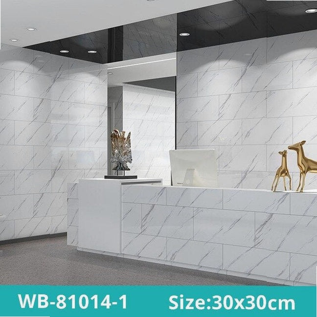 30*30cm Waterproof Floor Stickers Easy Using Wallpaper Self Adhesive Ceramic Tiles Contact Paper Kitchen Living Room Decor Decal